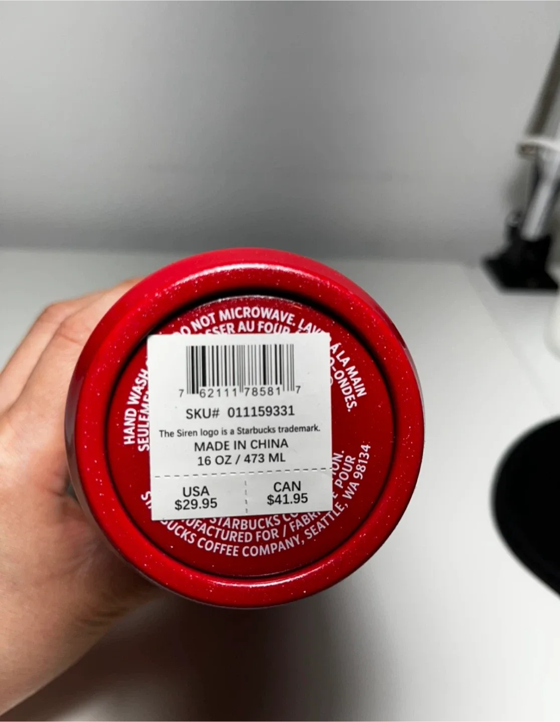 [New]Starbucks Tumbler Christmas Red Glitter image indicator(4)