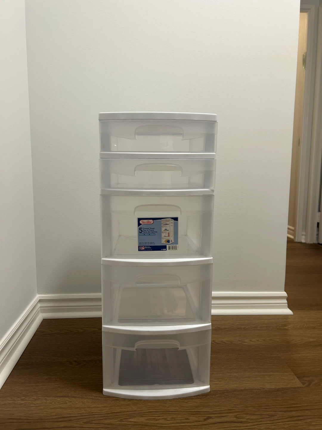 Plastic 5-Drawer Tower - White - photo 2