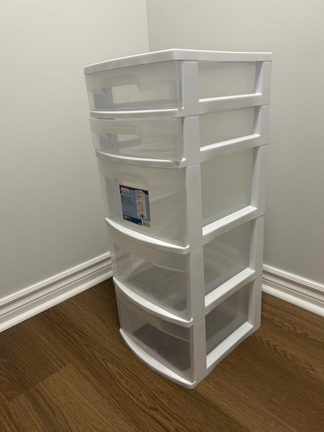 Plastic 5-Drawer Tower - White - photo 3