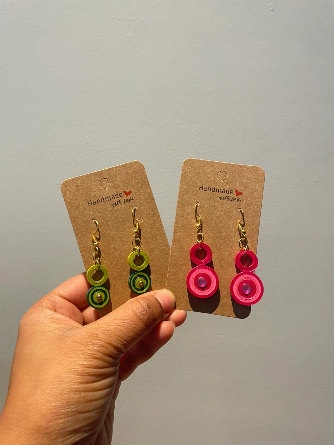 Handmade Quilled Paper Earrings - photo 3