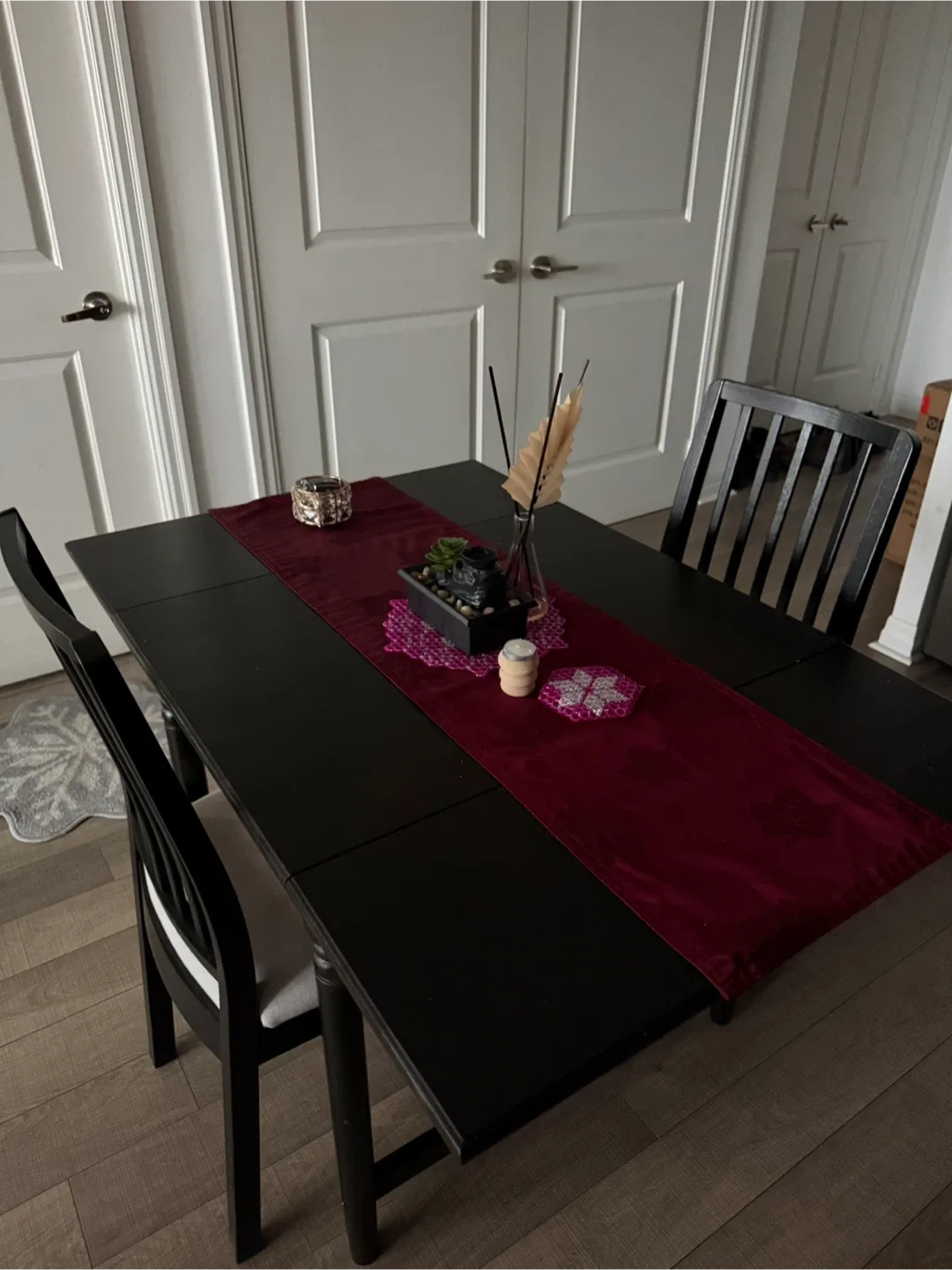 Ikea Henriksdal Black Chair and Dining Table