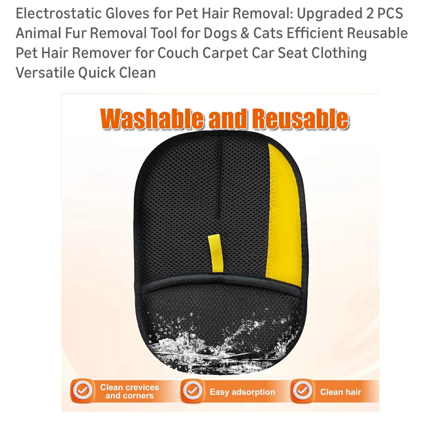 New Pet Hair Removal Glove for Dogs & Cats - photo 4