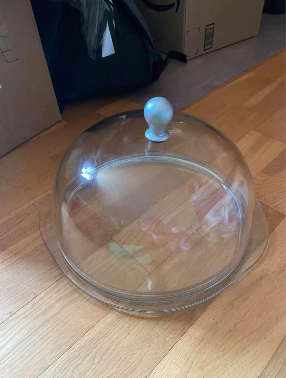 Glass Dome Cover with a Glass Tray #Cleanout