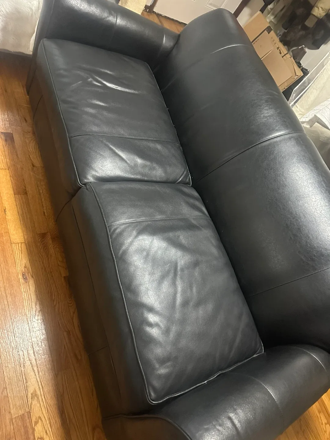 Black Leather Sofa Couch