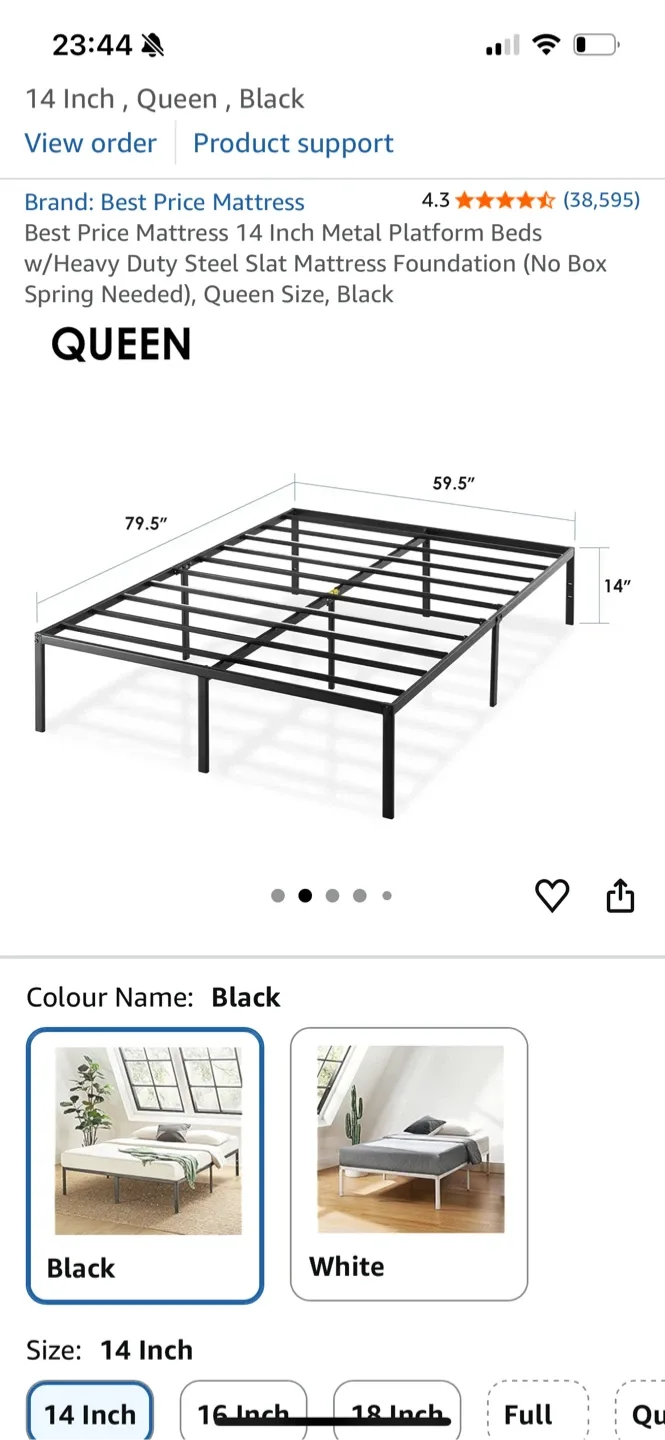 Best Price Mattress Queen Metal Platform Bed Frame
