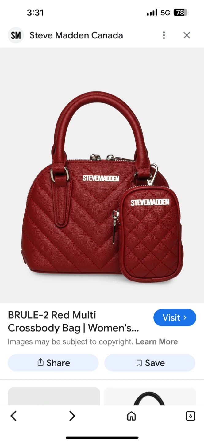 Steve Madden Brule-2 Red Multi Crossbody Bag - photo 5