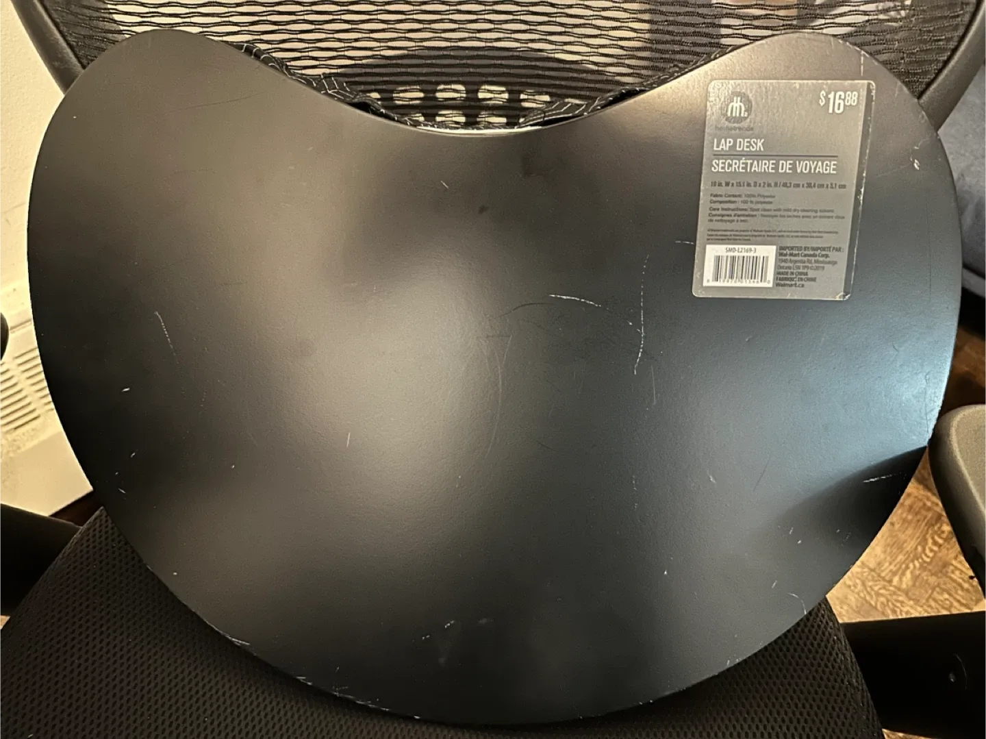 hometrends Lap Desk with Cushion Black