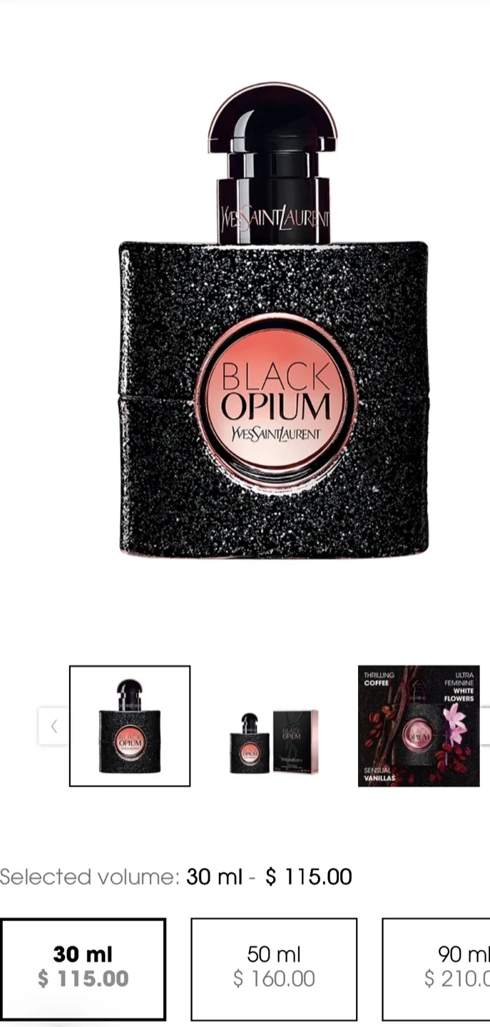 YSL Yves Saint Laurent Black Opium Perfume Eau De Parfum 30 ML image indicator(2)