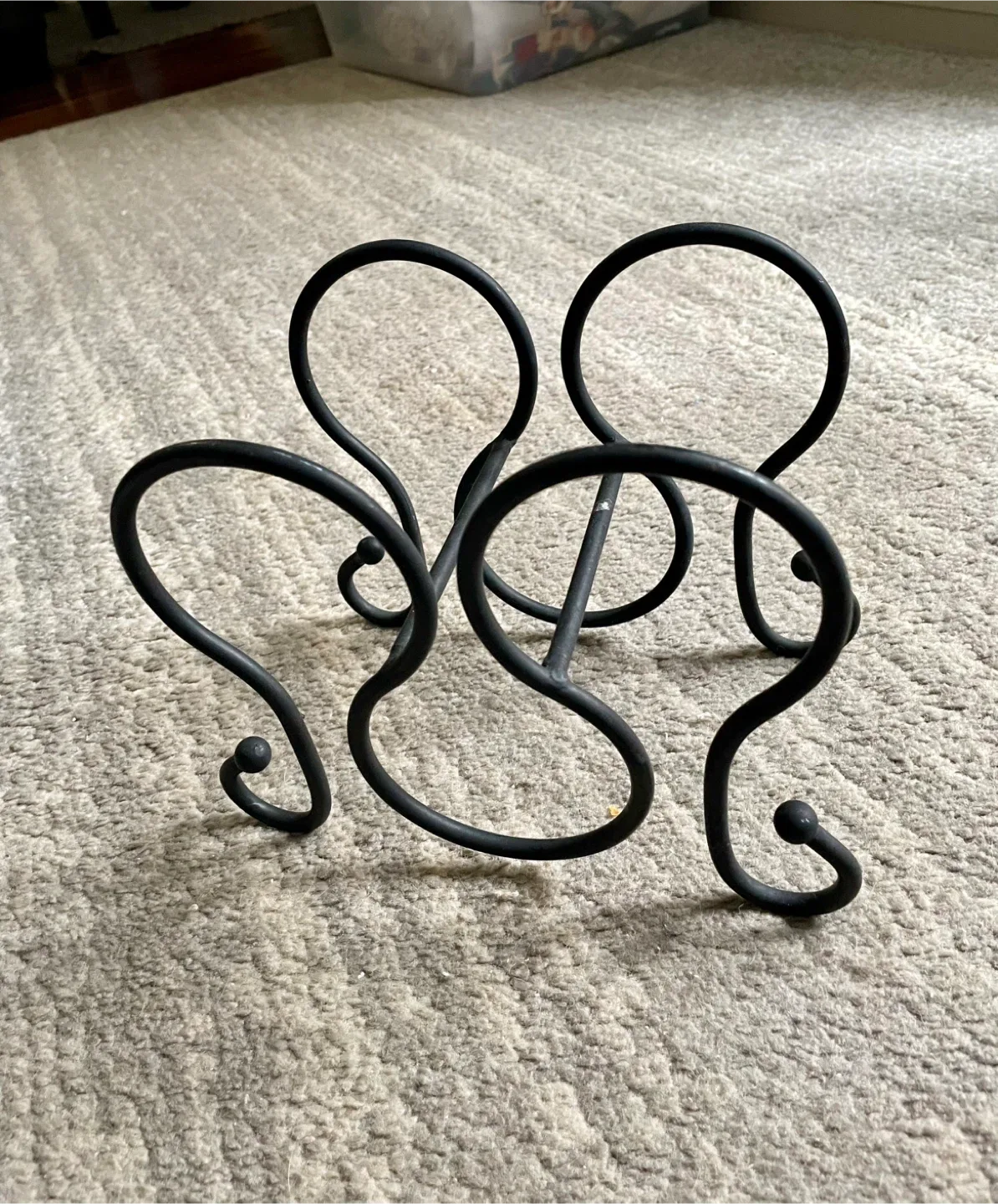 Black Metal Wine Rack