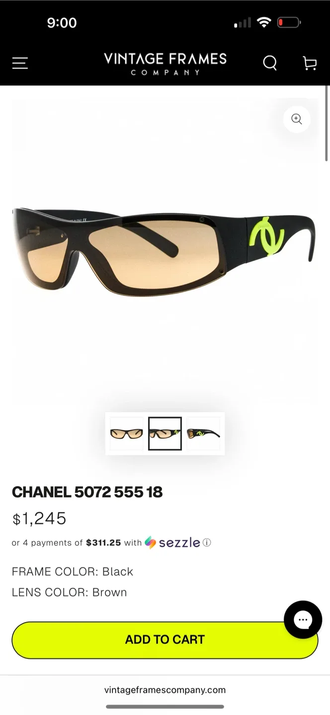 Chanel 5072 Sunglasses - Black Frame, Brown Lens