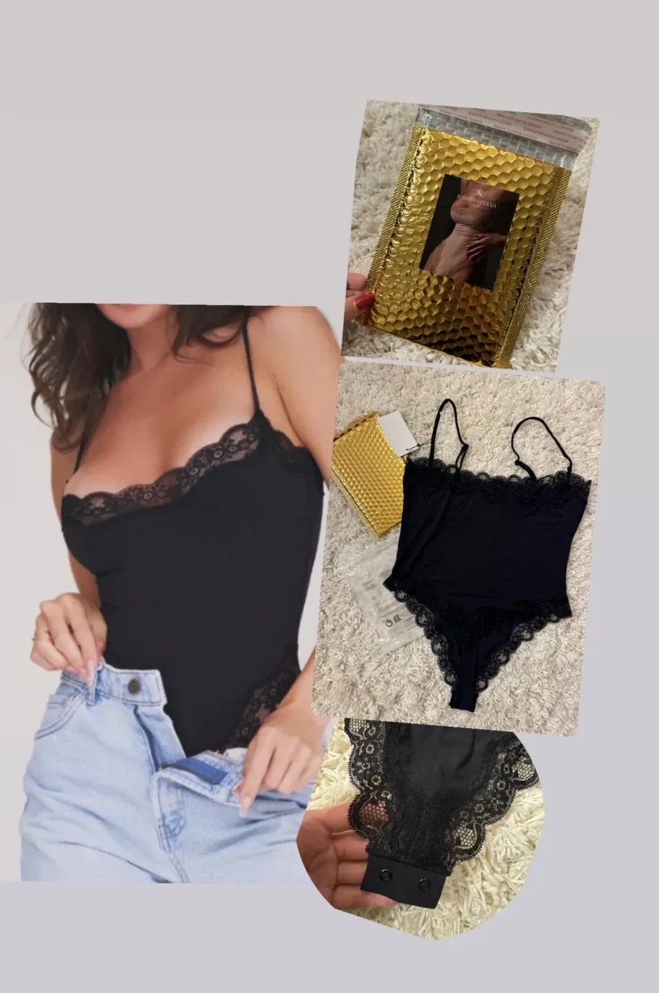 Women's Lace Trim Bodysuit