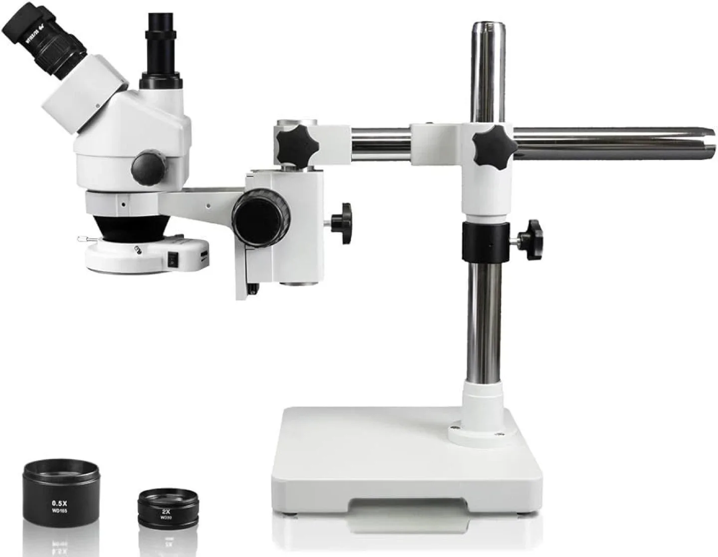 Stereo Zoom Microscope with 2X & 0.5X Lenses image indicator(3)