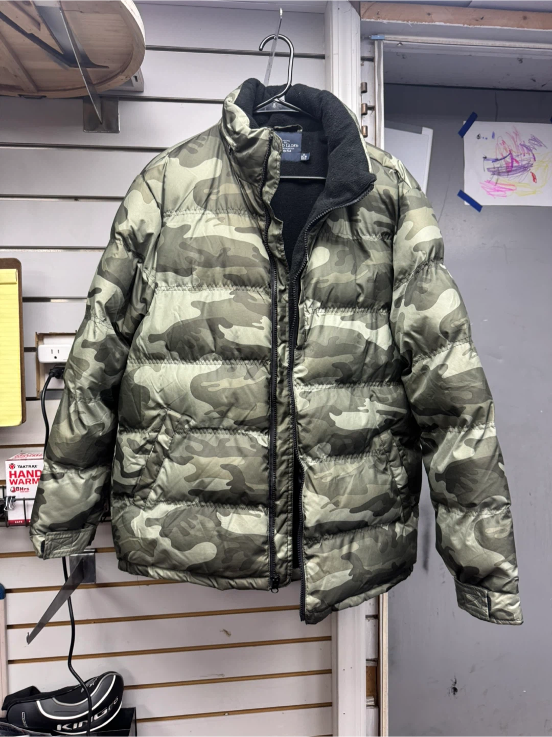 Faded Glory Camo Puffer Jacket - Size S