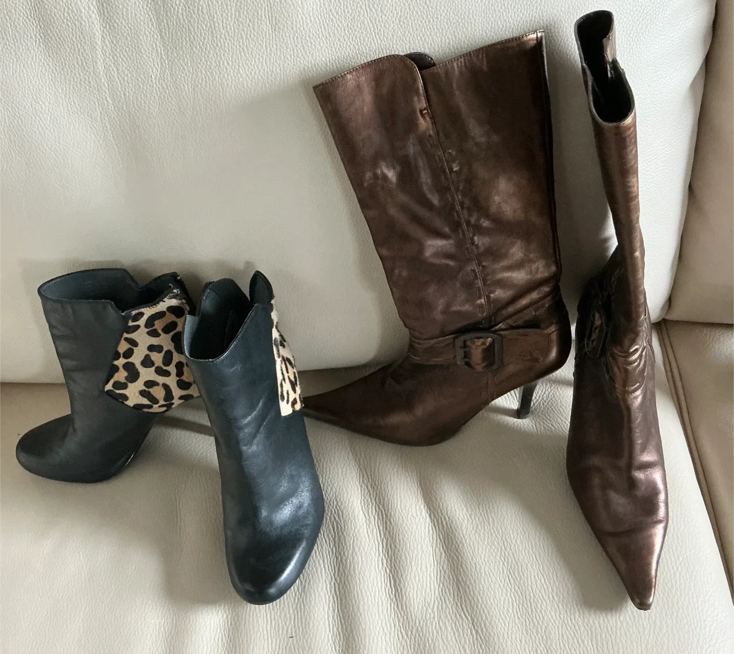 Nine West Brown & Black Boots