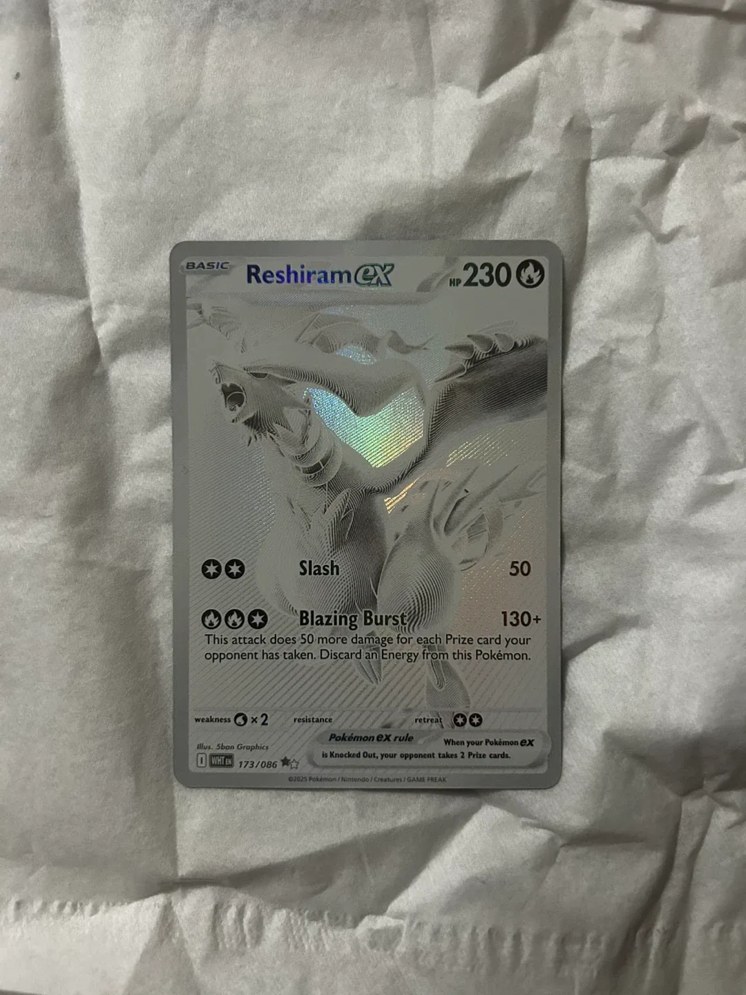 Reshiram EX Holofoil Pokemon Card $310 FIRM