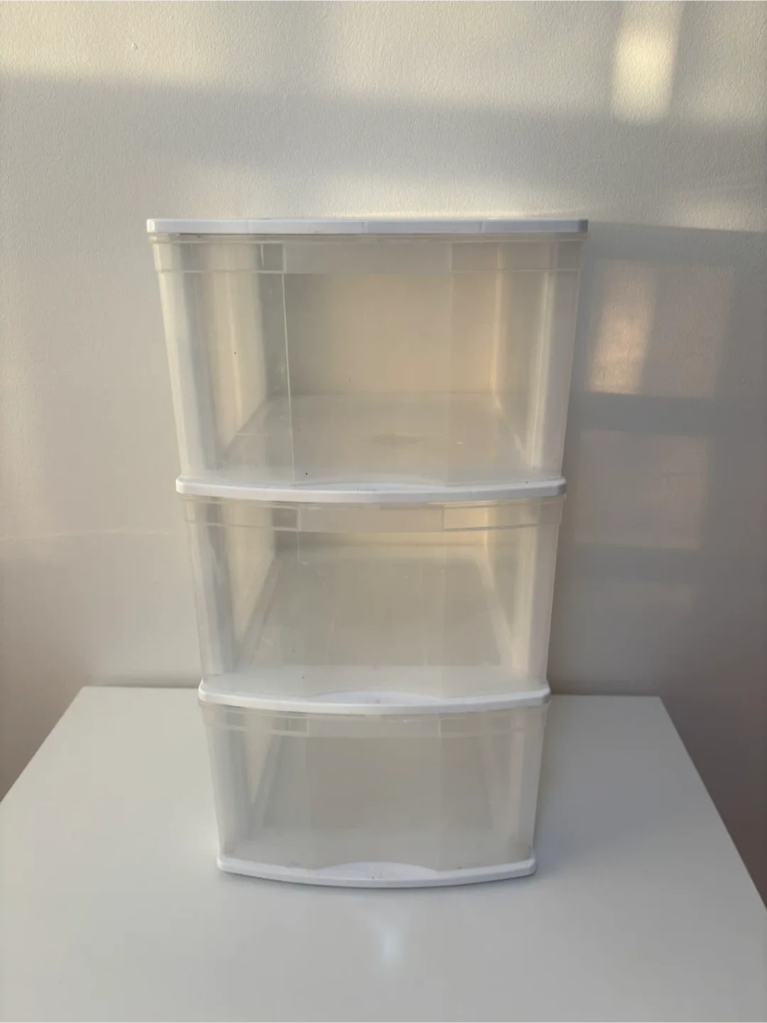 3-Drawer Clear Plastic Storage Unit