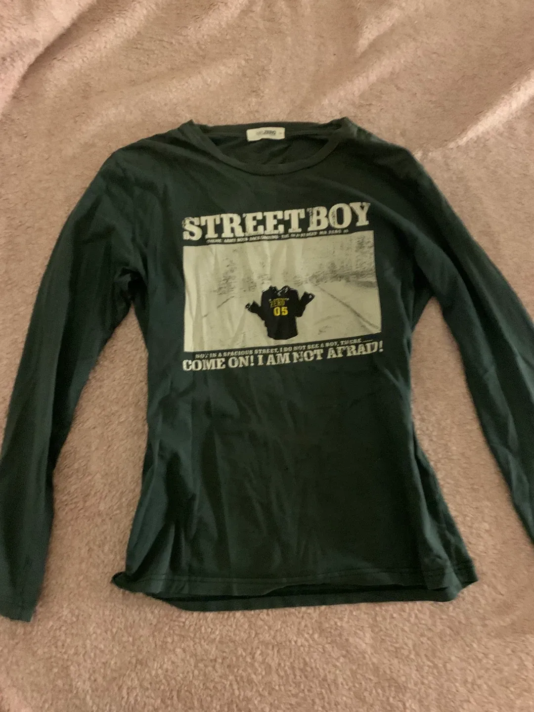 Mango Olive Green Long Sleeve Top