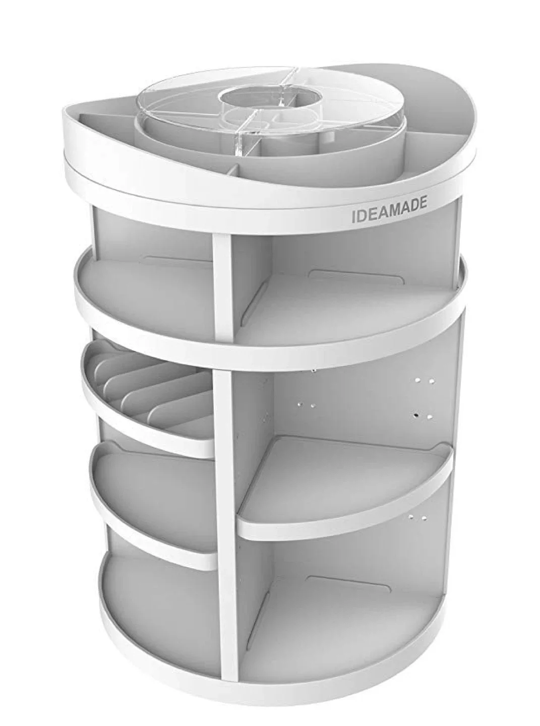 IDEAMADE 360 Rotating Makeup Organizer - White