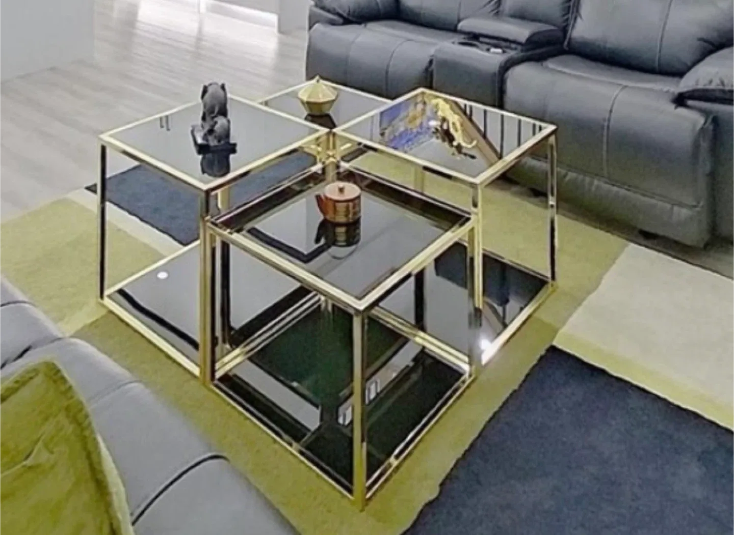 Black & Gold Nesting Coffee Tables image indicator(2)