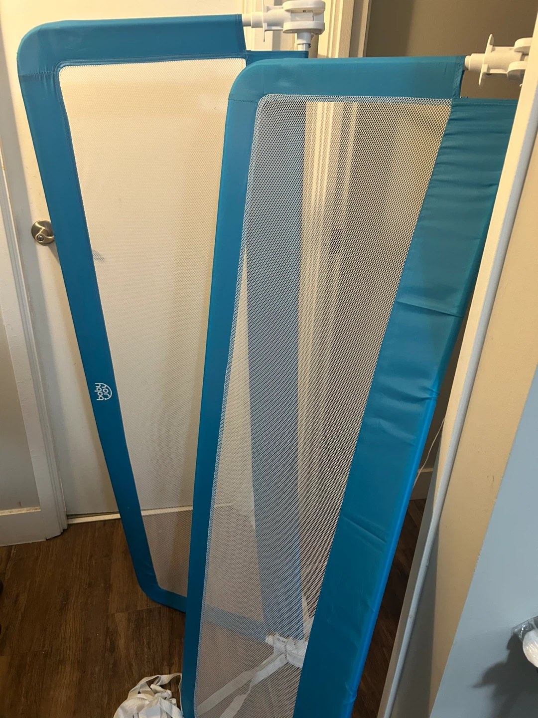Blue Foldable Bed Rail for Safety-Babies and Toddlers #Cleanout - photo 5