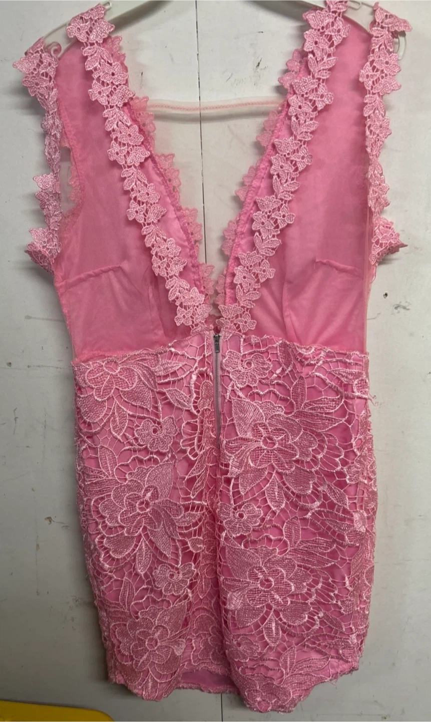 Pink Lace Dress - Size L - photo 2