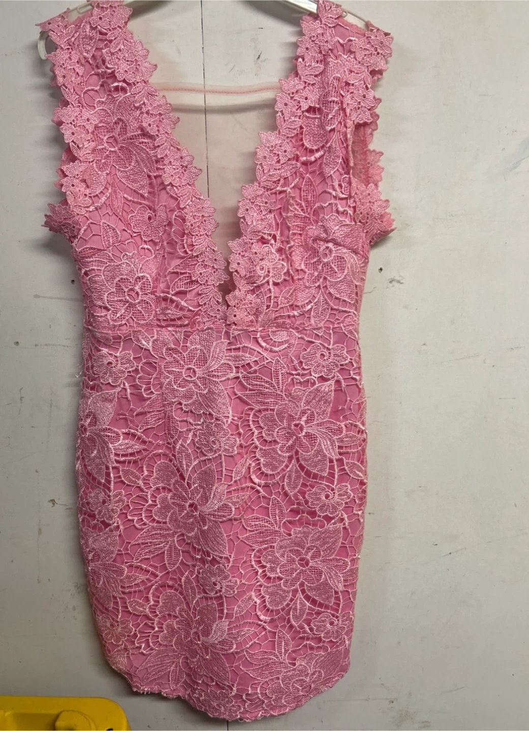 Pink Lace Dress - Size L