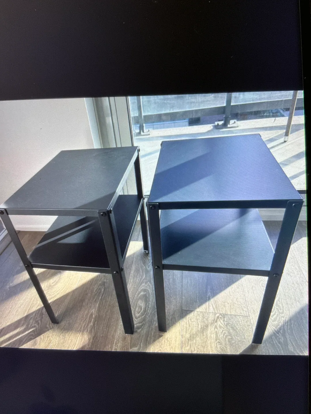 2 IKEA Knarrevik Black Nightstand - Like New!