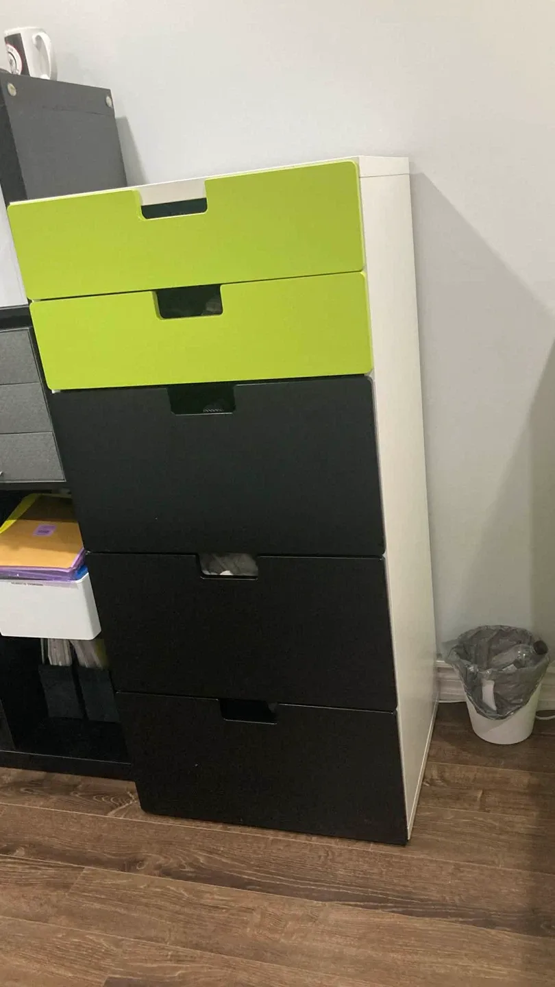 Ikea Chest of Drawers - Green & Black image indicator(4)