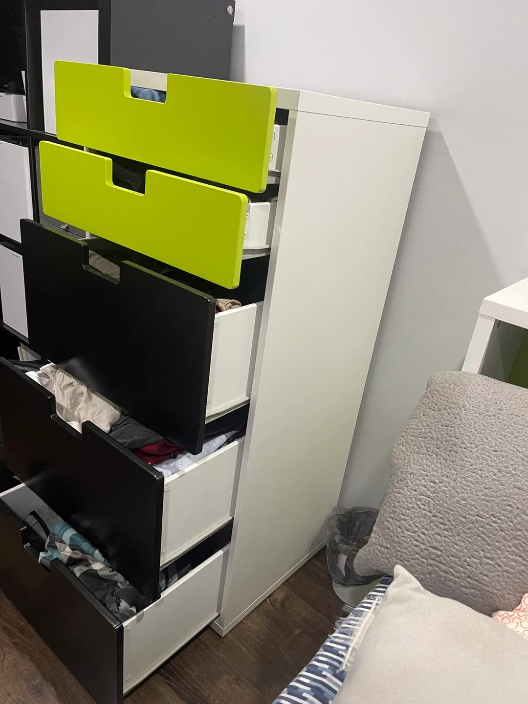 Ikea Chest of Drawers - Green & Black image indicator(3)