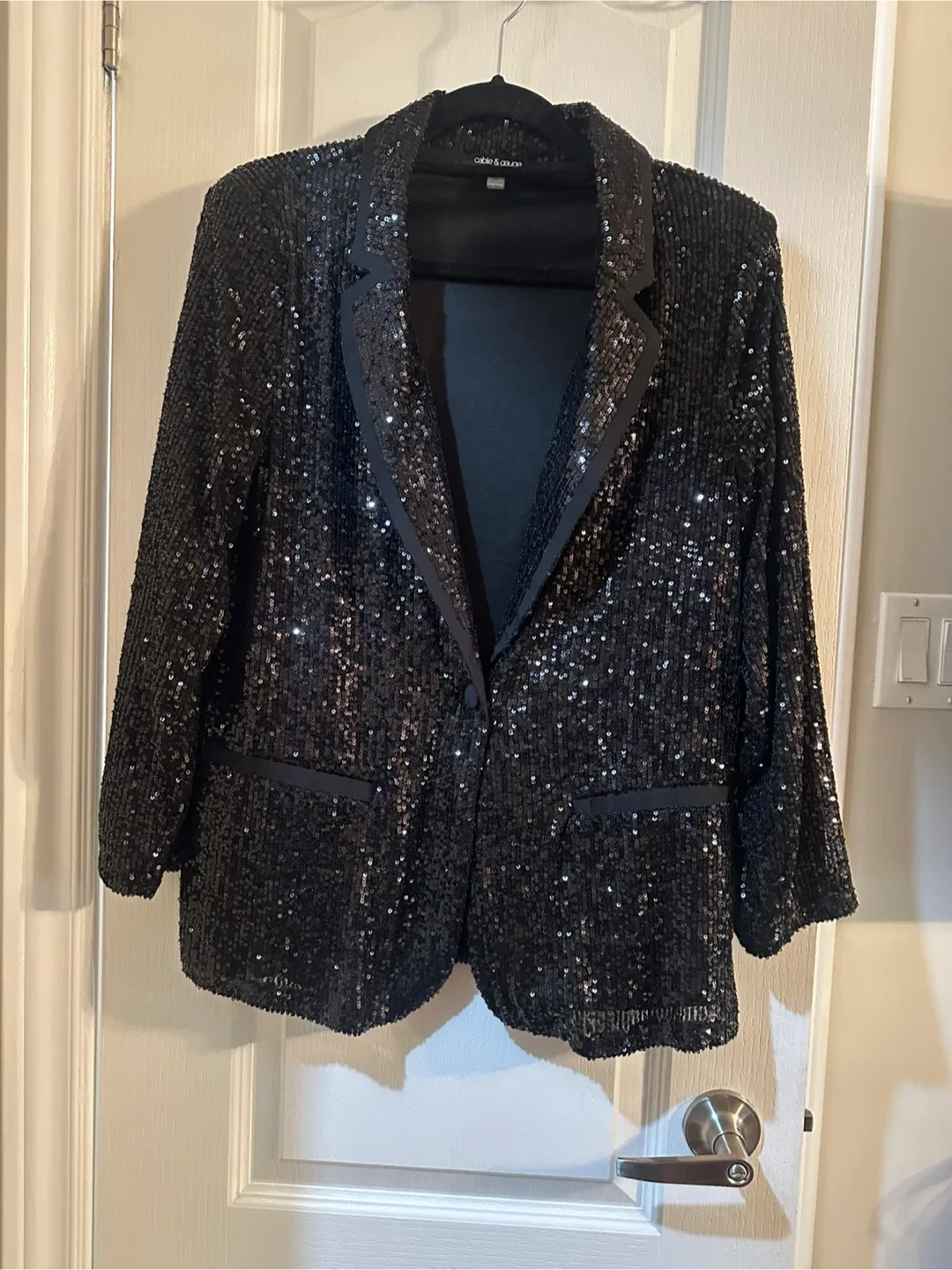 Cable & Gauge Sequin Blazer - Size Large