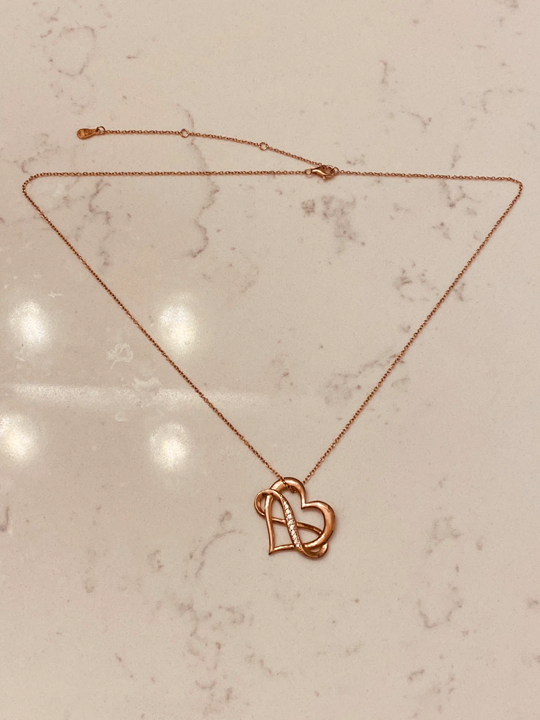 Rose Gold Heart Pendant Necklace