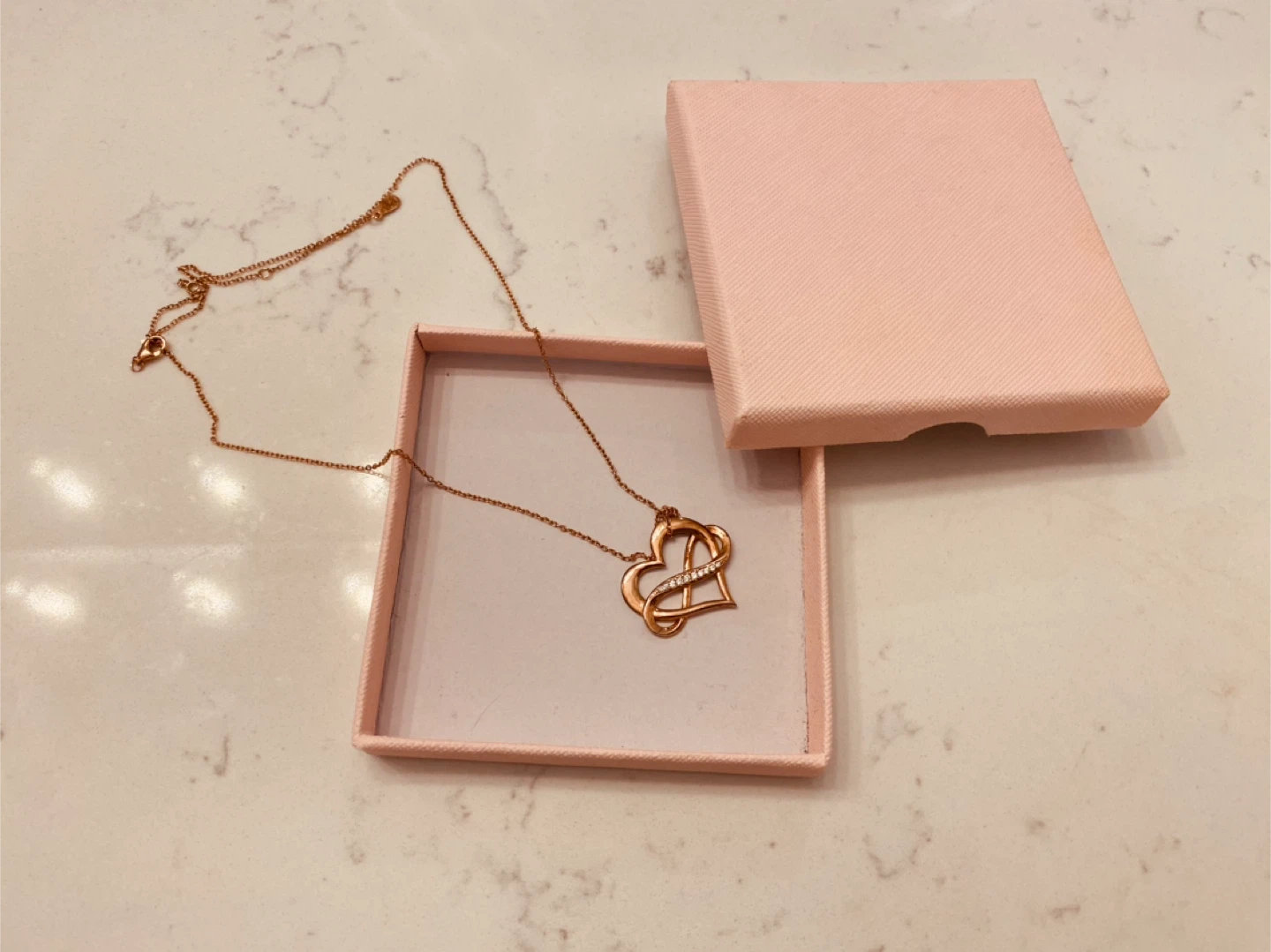 Rose Gold Heart Pendant Necklace - photo 2