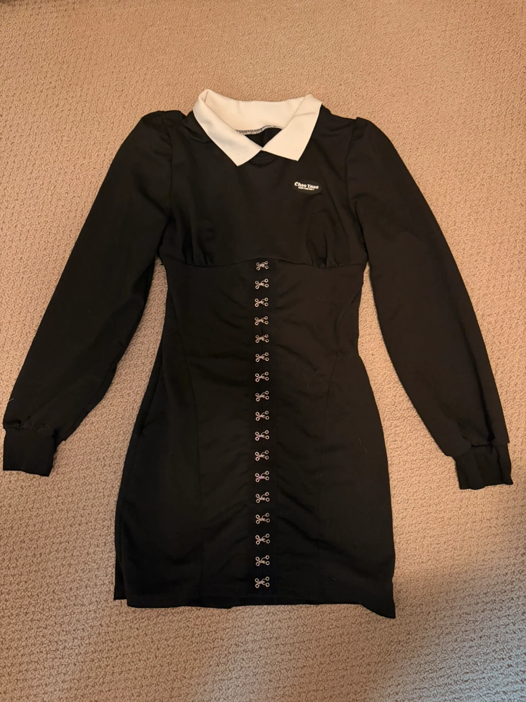 Choo ynuo Black Long Sleeve Dress