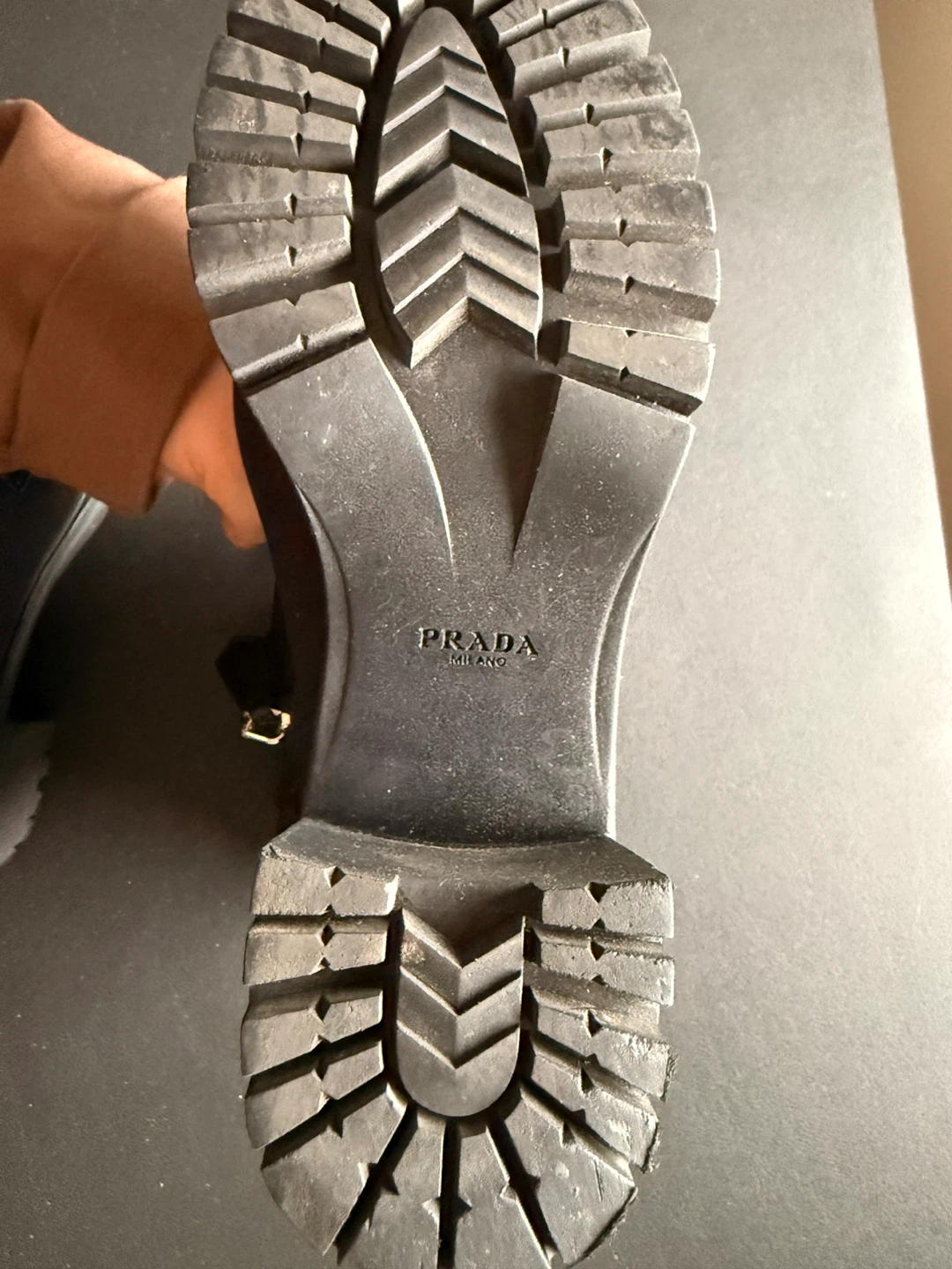 Prada Black Leather & Nylon Combat Boots - photo 5