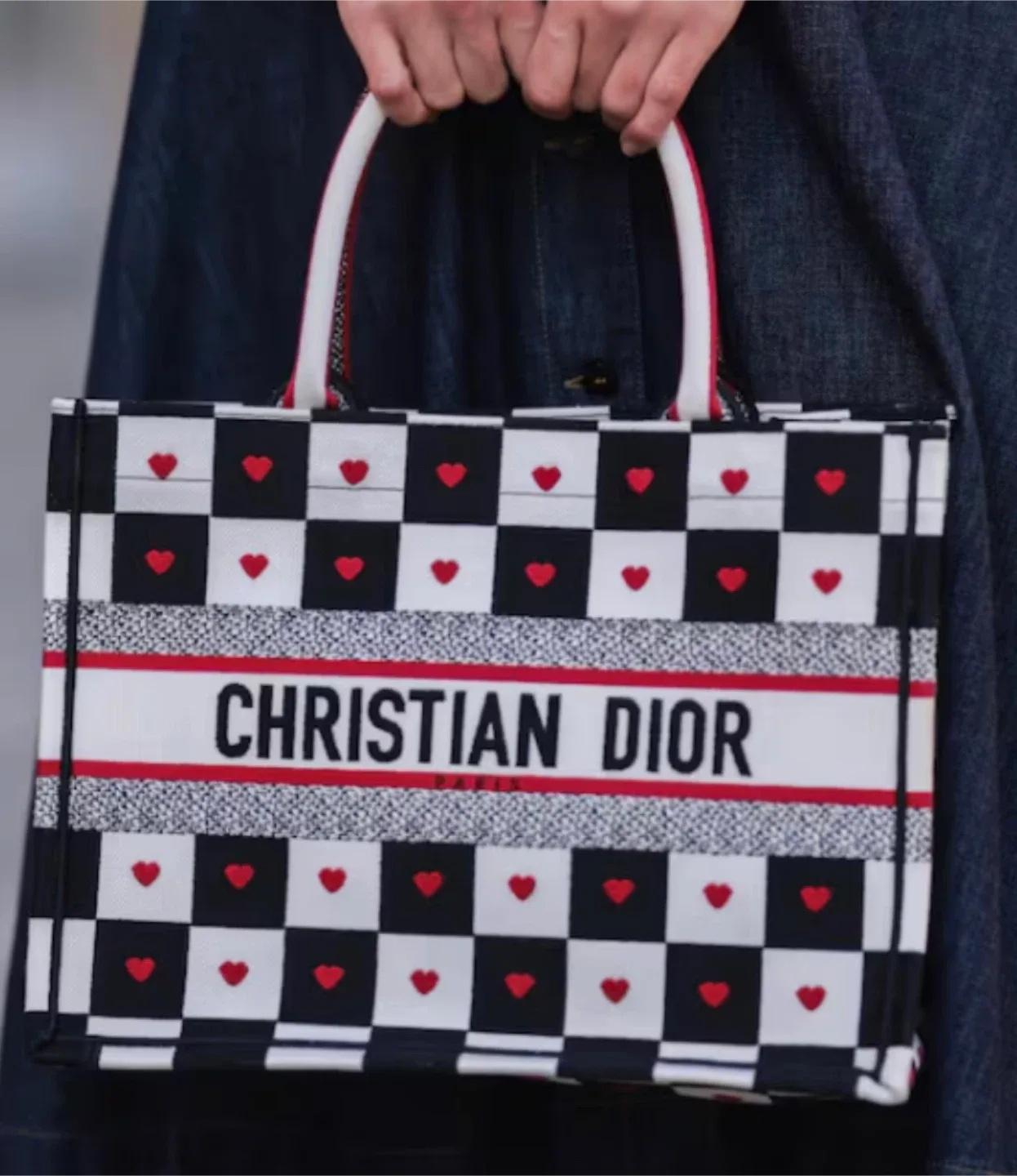 Christian Dior Black & White Tote Bag