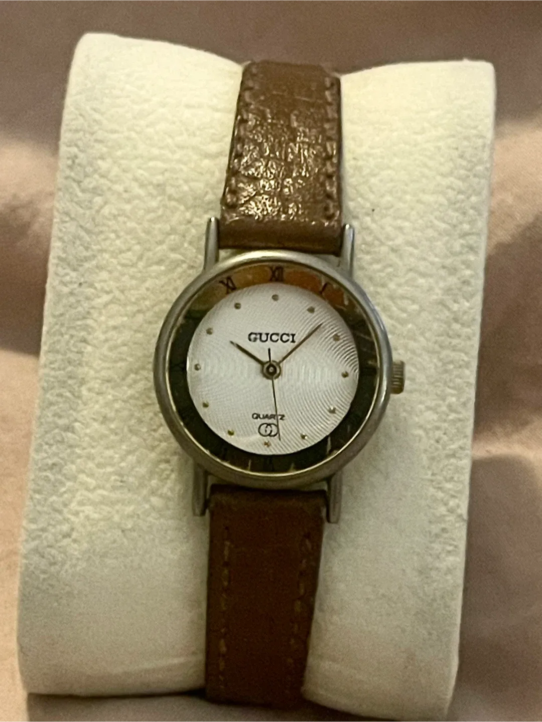 Gucci Ladies Watch Brown Leather Strap