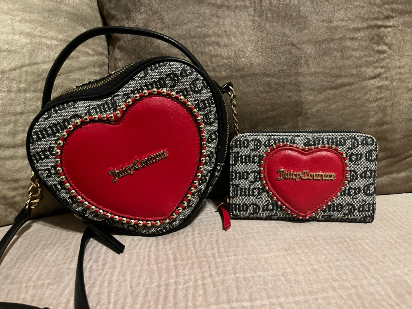 Juicy Couture Heart Bag & Wallet Set
