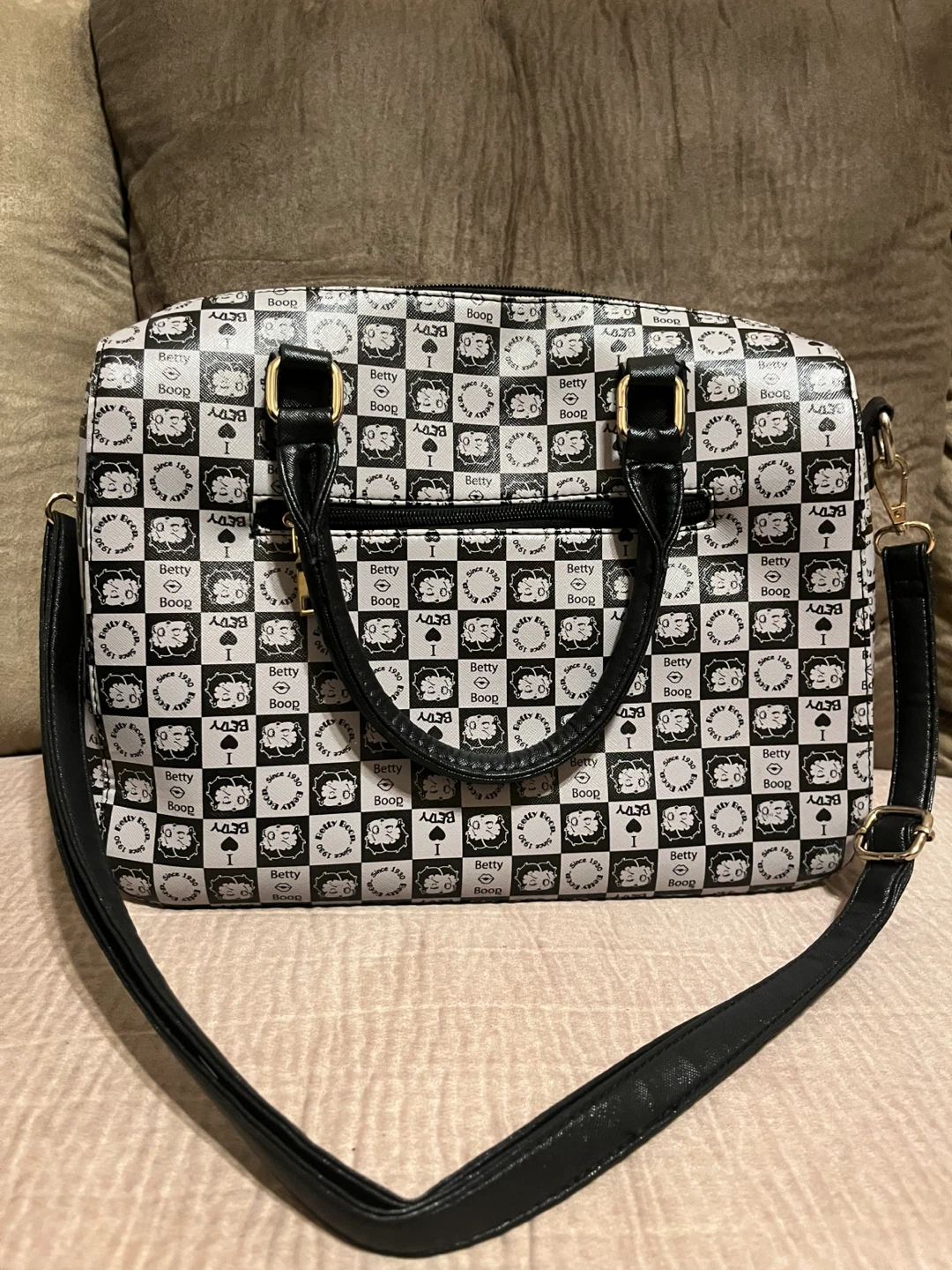 Betty Boop Checkerboard Satchel Bag - photo 3