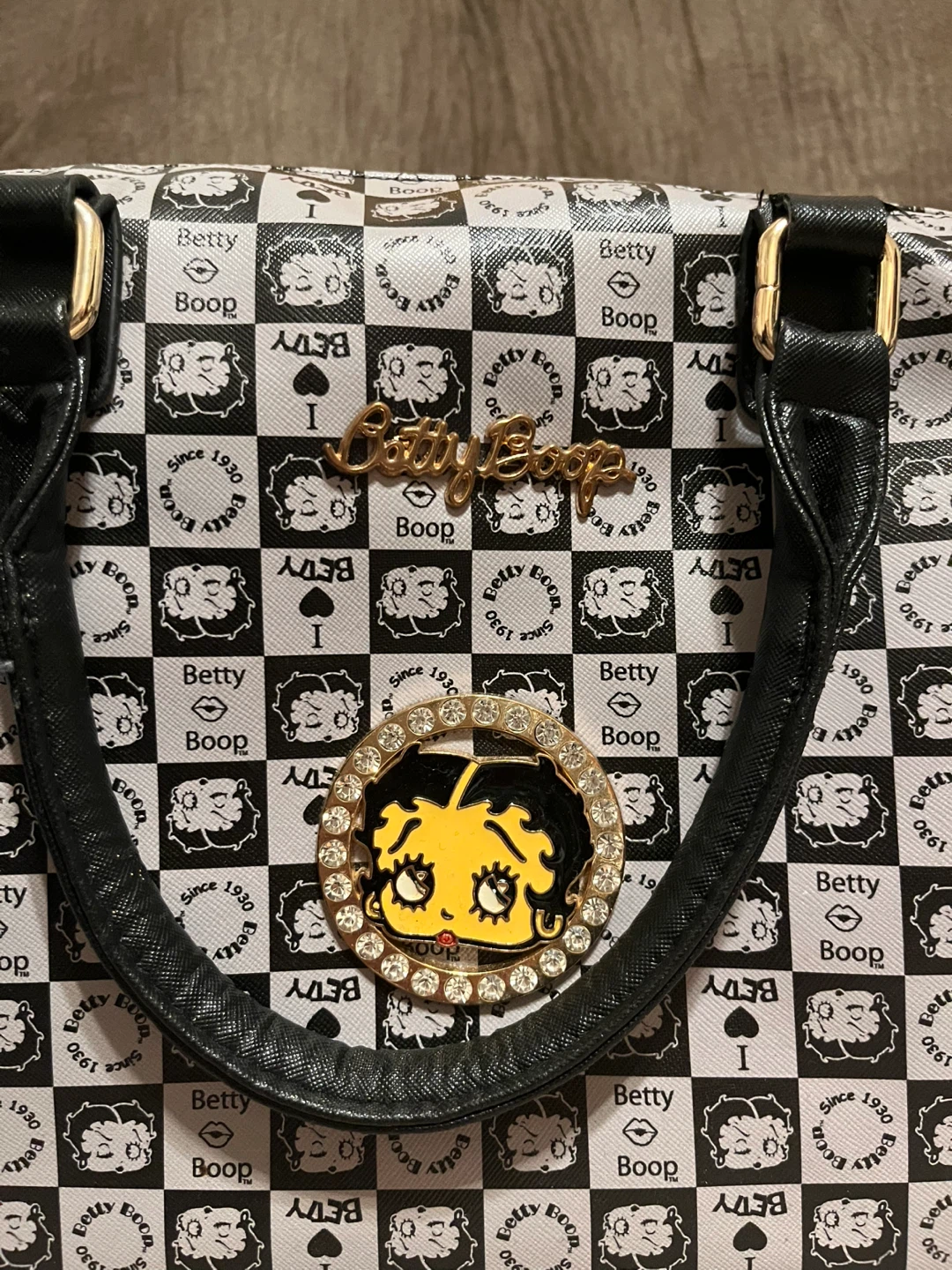 Betty Boop Checkerboard Satchel Bag - photo 2