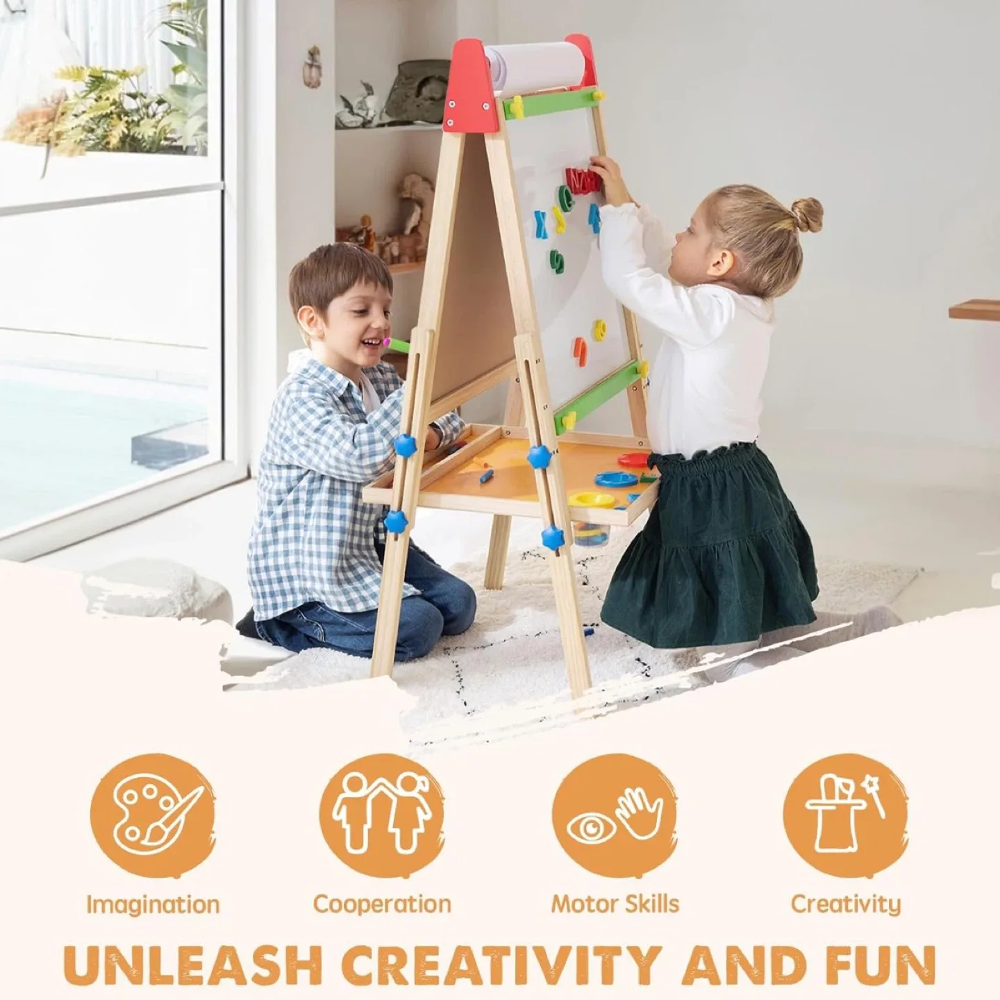 Kids Fun Drawing Stand Easel image indicator(8)