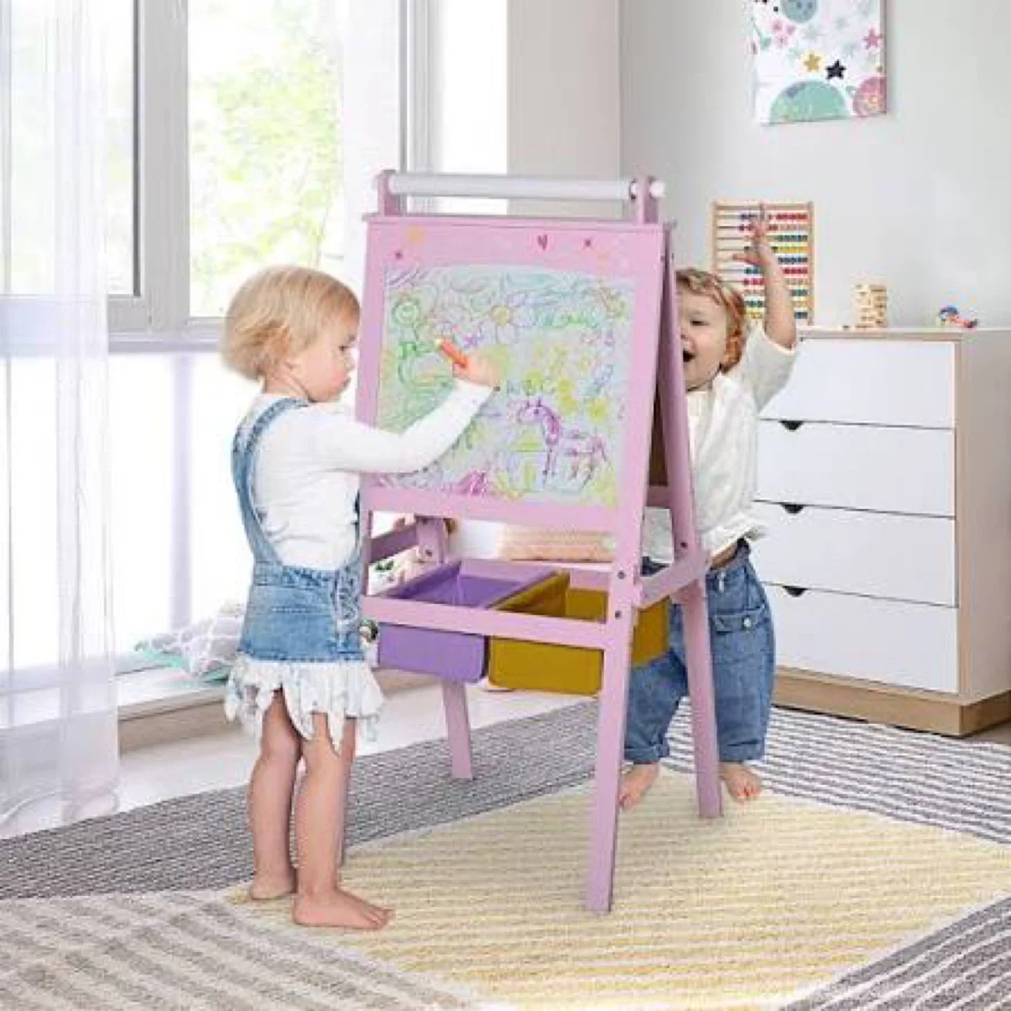 Kids Fun Drawing Stand Easel image indicator(9)
