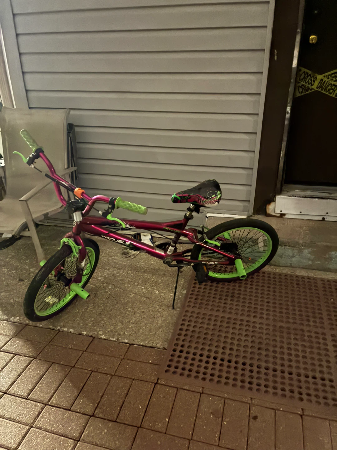 Pink and Green Kids Bike