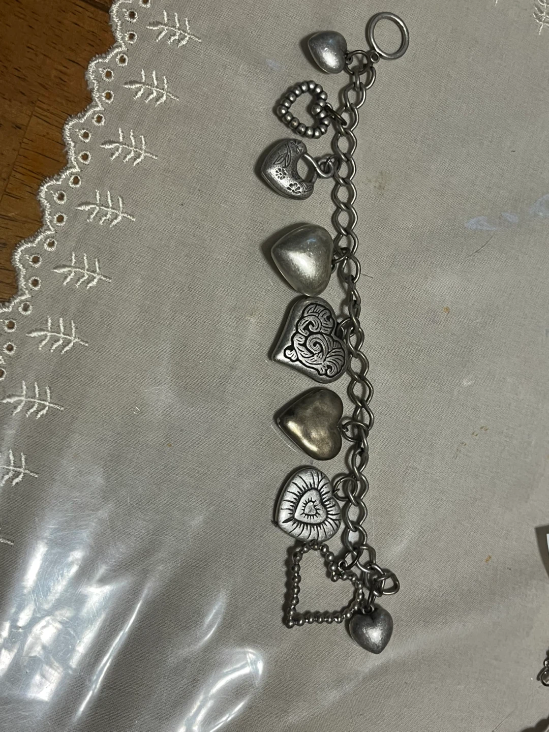 Silver Heart Charm Bracelet