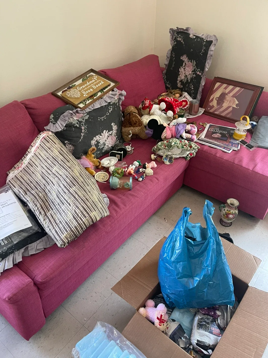 Small L-shaped sectional sofa