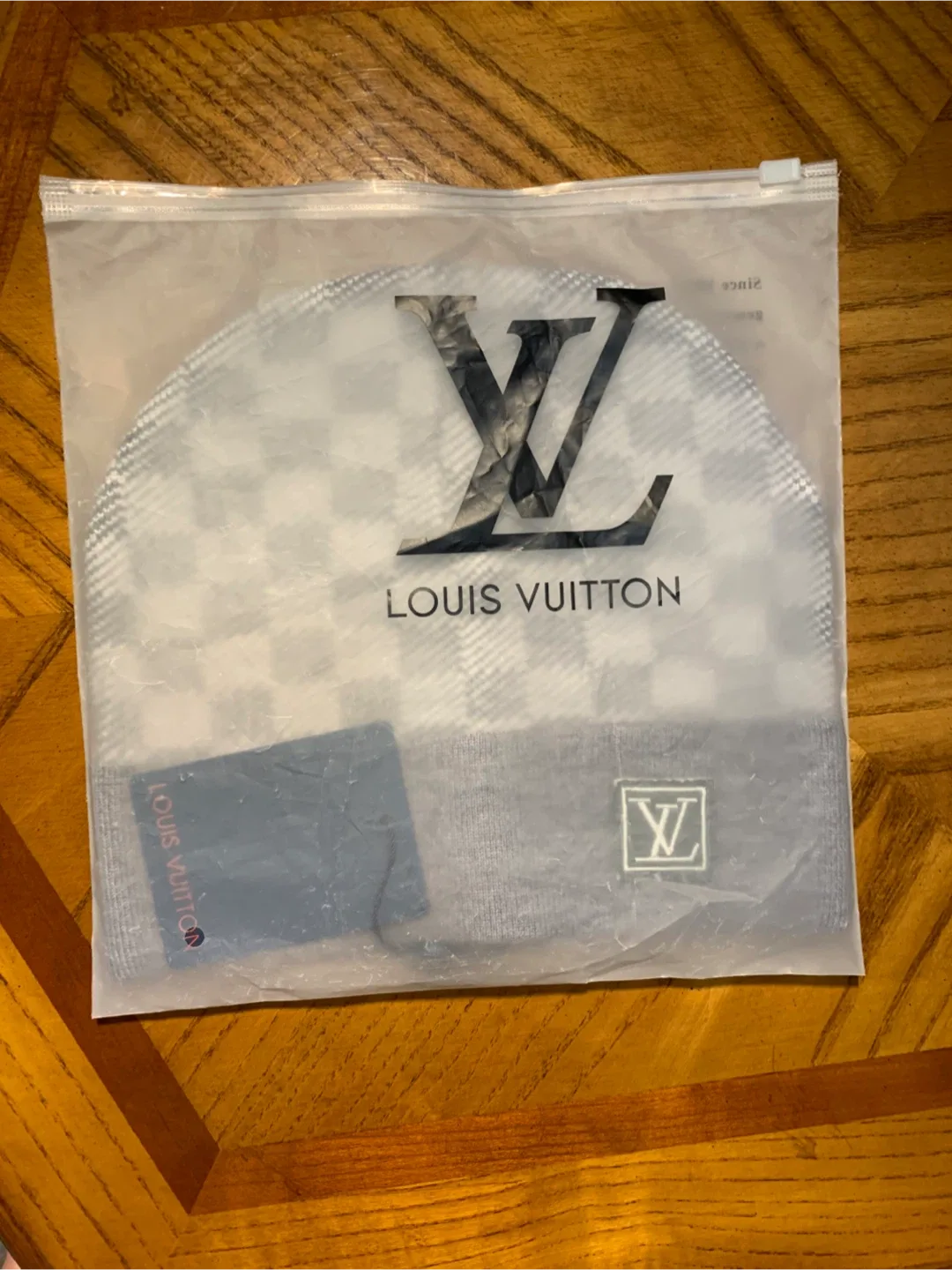 ‼️REP‼️Louis Vuitton Damier Beanie Hat - Grey