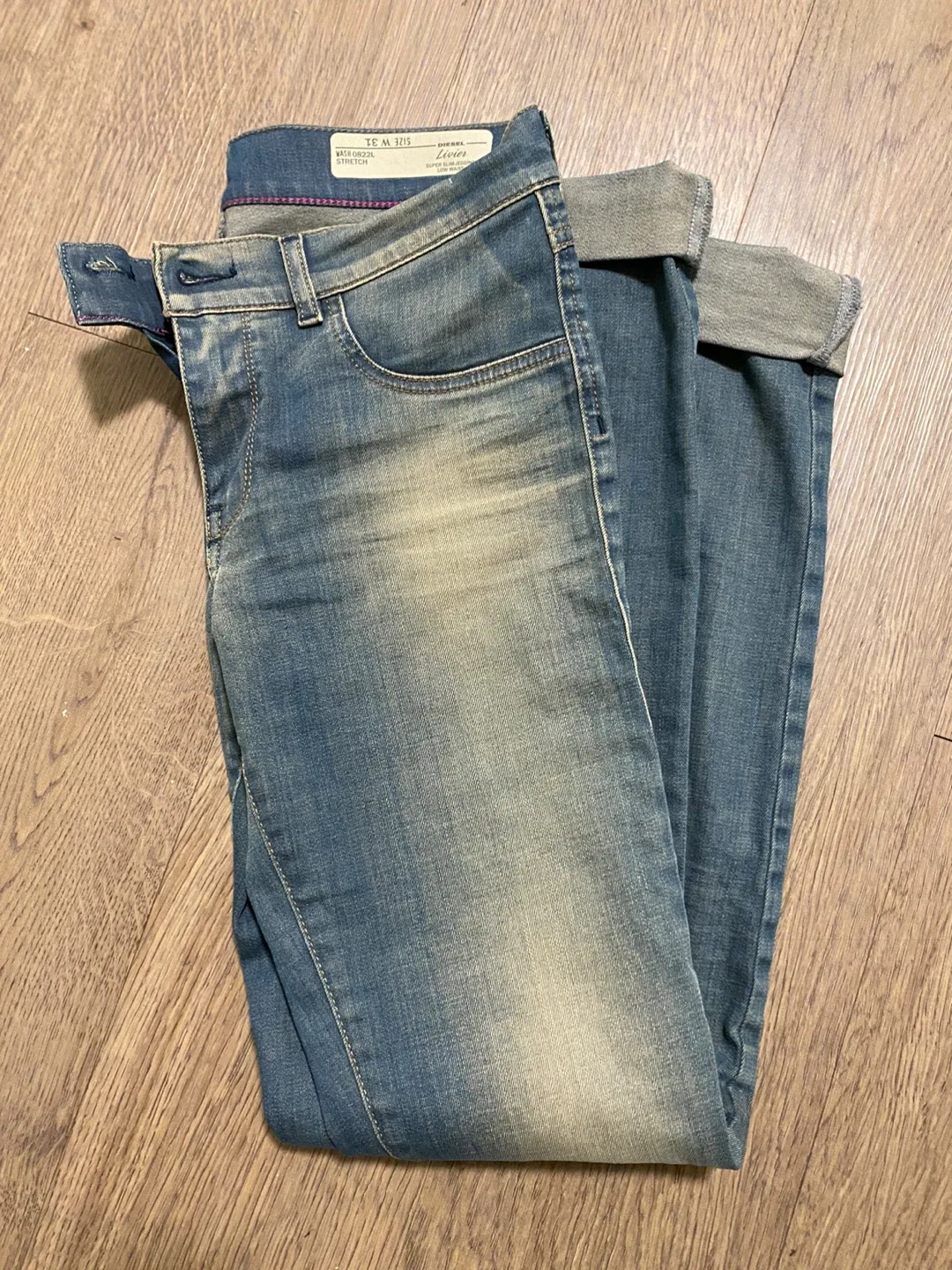 Diesel Super Slim Jegging Low Waist Jeans Size W31 image indicator(5)