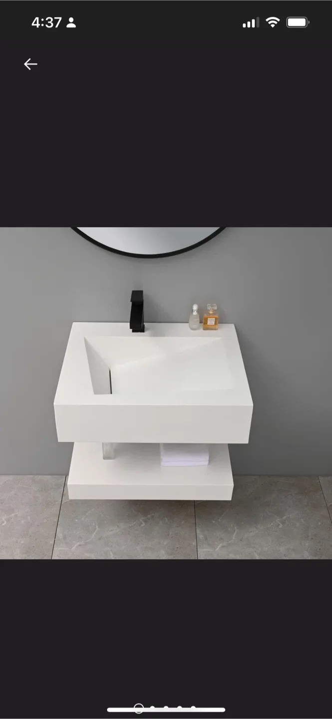 New Wall Mounted Bathroom Vanity Sink - White