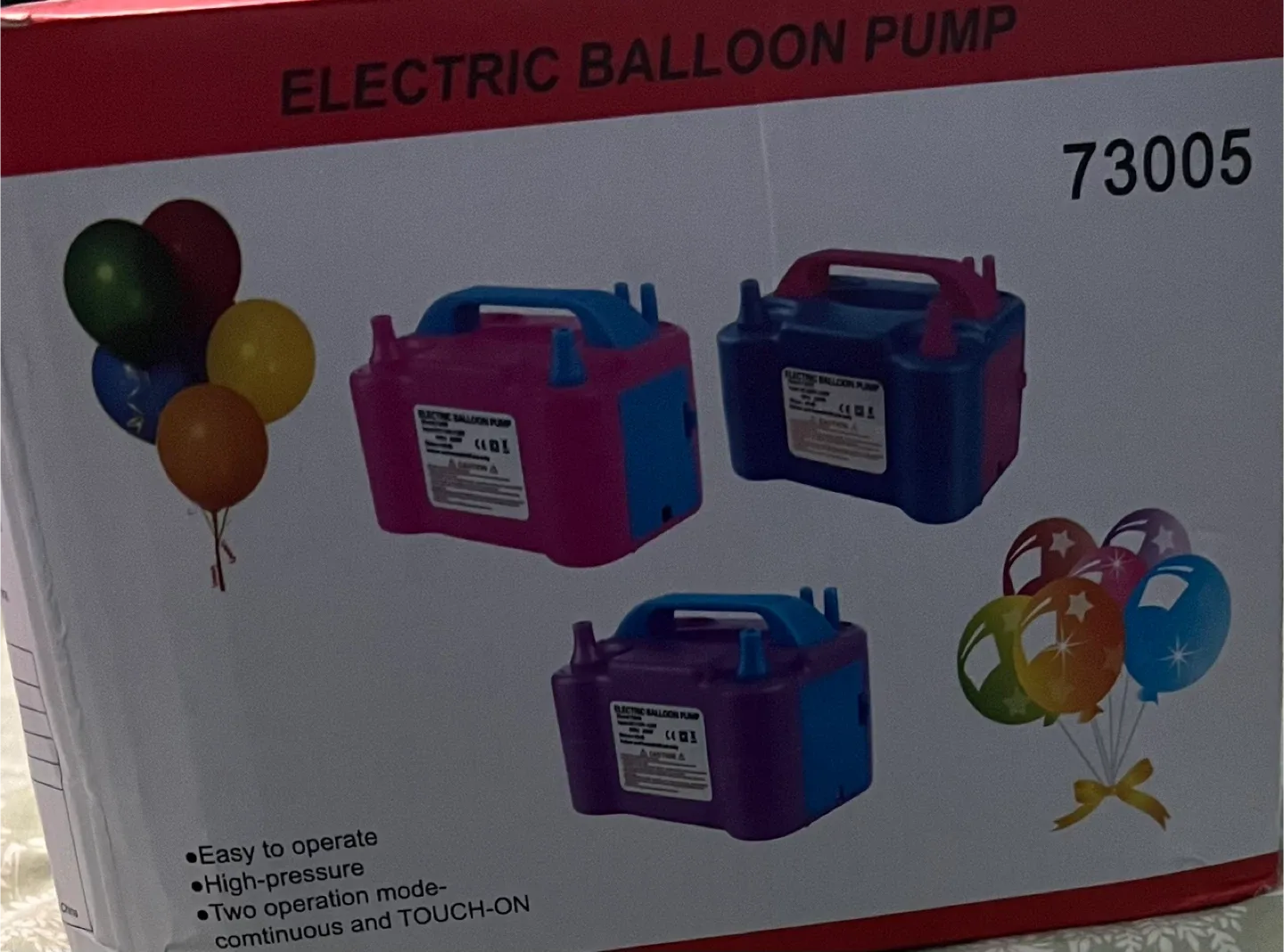 Electric Balloon Pump 73005 - Purple/Blue image indicator(2)