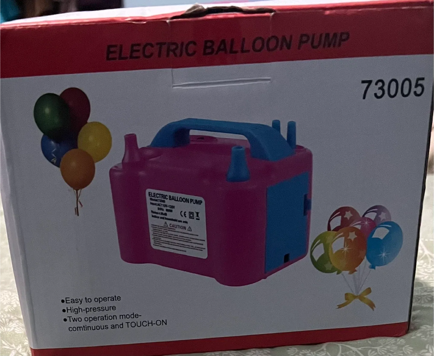 Electric Balloon Pump 73005 - Purple/Blue
