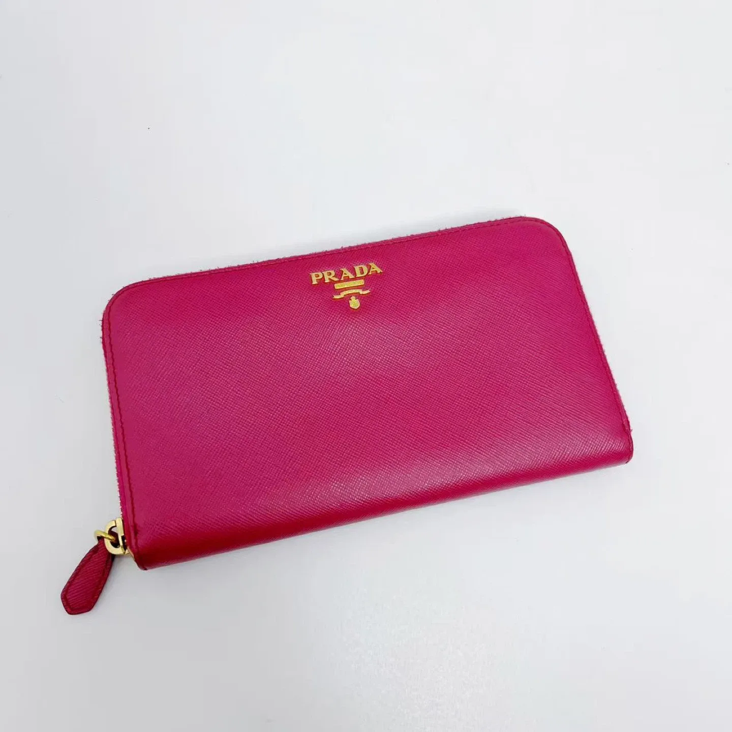 Prada Pink Saffiano Leather Wallet